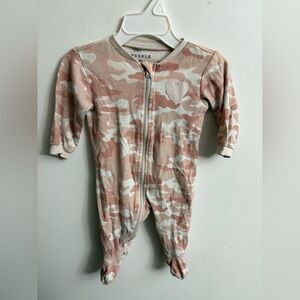 Pekkle Pink Camo Pajamas 3 months